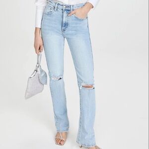 Pistola Distressed High-Waisted Light Blue Jeans